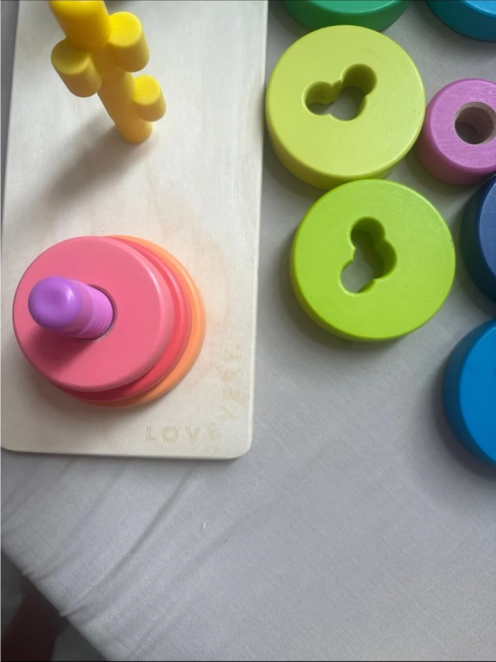Lovevery Twist & Pivot Pattern Puzzle - Multicolor Stacking Toy